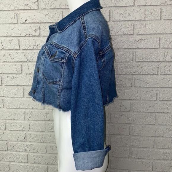Wild Fable Cropped Denim Jacket Size XS - Picture 5 of 8